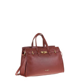 Borsa a Mano in Vera Pelle Marrone