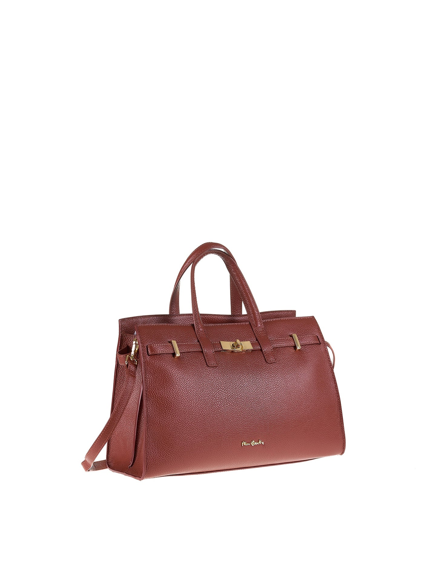 Borsa a Mano in Vera Pelle Marrone