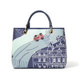 Borsa a Mano in Pelle Vegana Multicolore