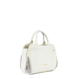 Bolso de mano blanco de poliéster