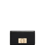 Portafoglio Donna Palmellato in Vera Pelle Nero Furla