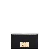 Portafoglio Donna Palmellato in Vera Pelle Nero Furla