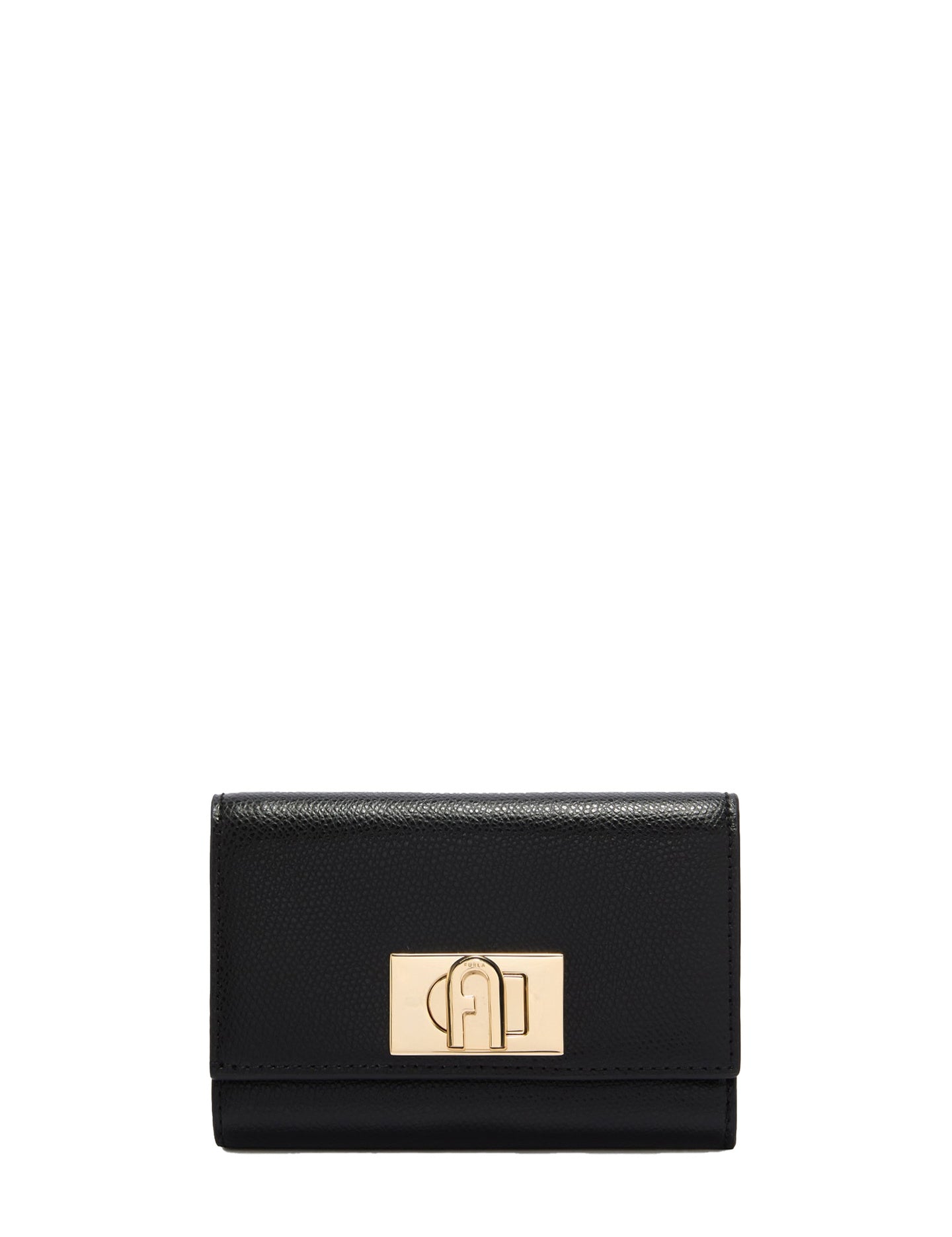 Portafoglio Donna Palmellato in Vera Pelle Nero Furla