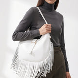 Borsa a Mano in Dollaro Leather Bianco