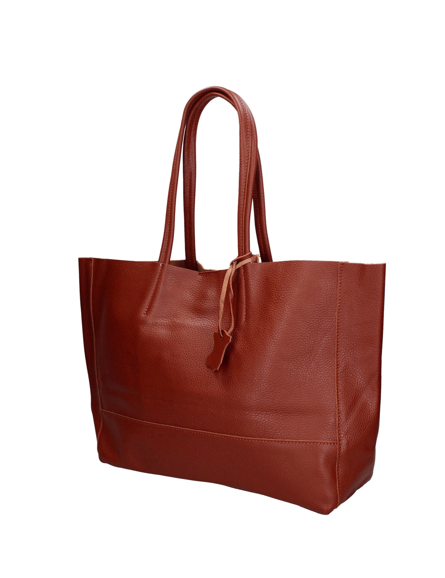 Borsa a Mano in 100% Cow Leather Rubino