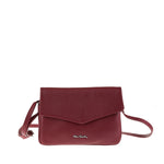 Borsa a Tracolla in Vera Pelle Bordeaux Pierre Cardin