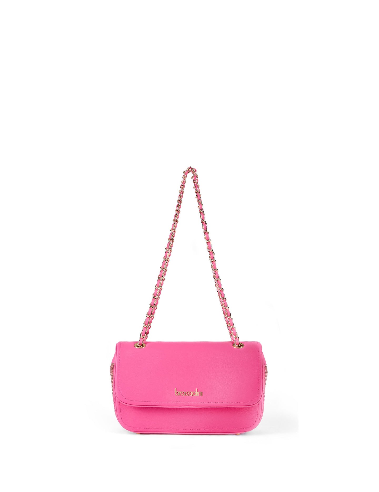 Borsa a Tracolla in Vera Pelle Fuxia Braccialini