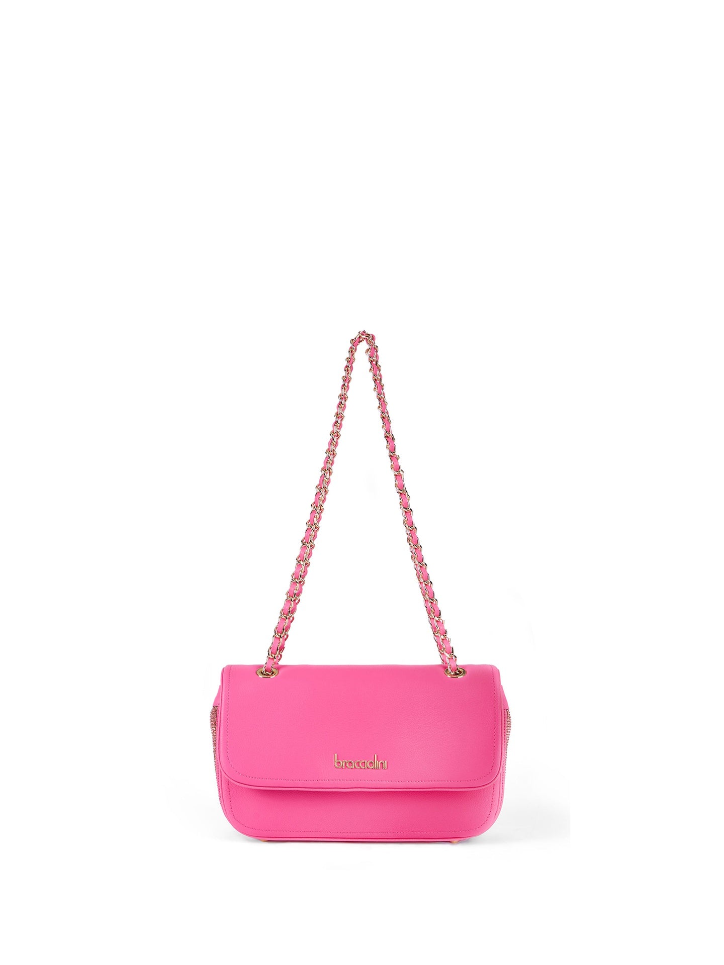 Borsa a Tracolla in Vera Pelle Fuxia Braccialini