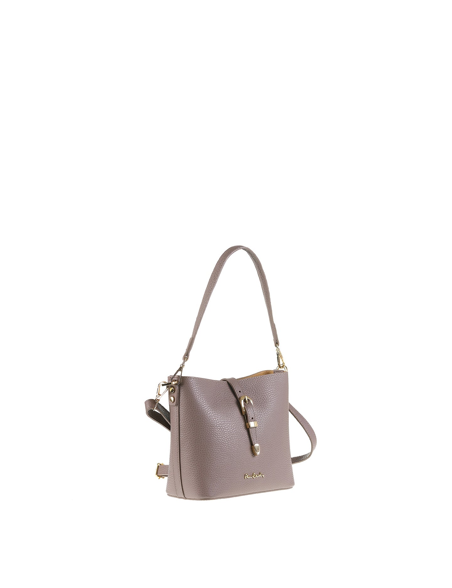 Borsa a Spalla in Vera Pelle Taupe