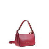 Borsa a Spalla in Vera Pelle Rubino