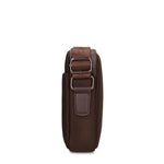 Borsa a Tracolla in 100% Pu Vegan Leather Marrone Scuro