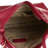 Borsa a Spalla in Vera Pelle Rubino