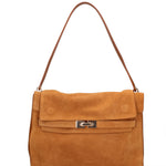 Borsa a Mano in Vera Pelle Cuoio Scuro Chiara Ferretti