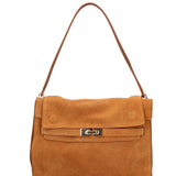 Borsa a Mano in Vera Pelle Cuoio Scuro Chiara Ferretti