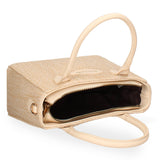 Beige Handtasche aus veganem Leder