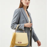 Borsa a Mano in Polyurethane Giallo
