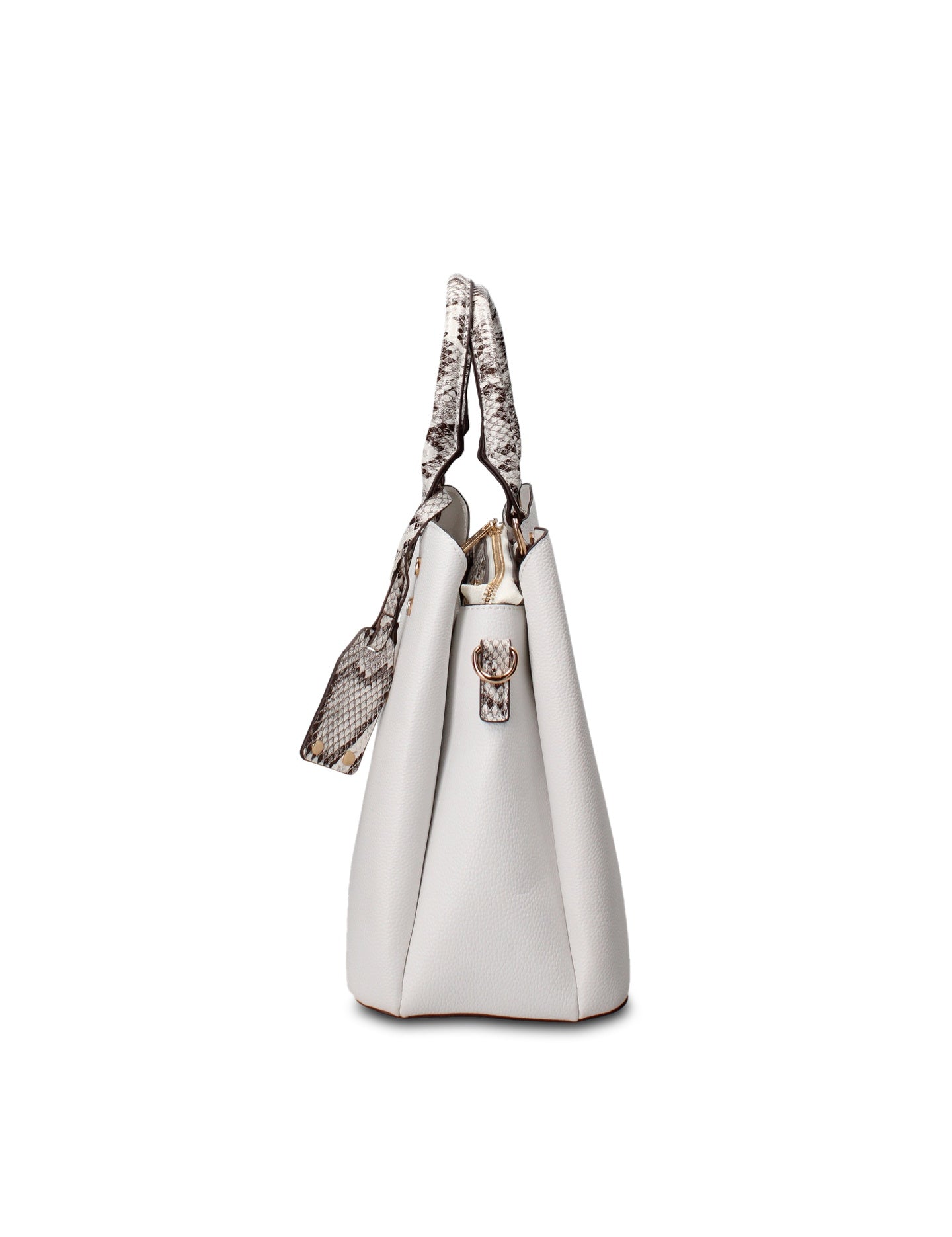 Borsa a Mano in Pelle Vegana Bianco