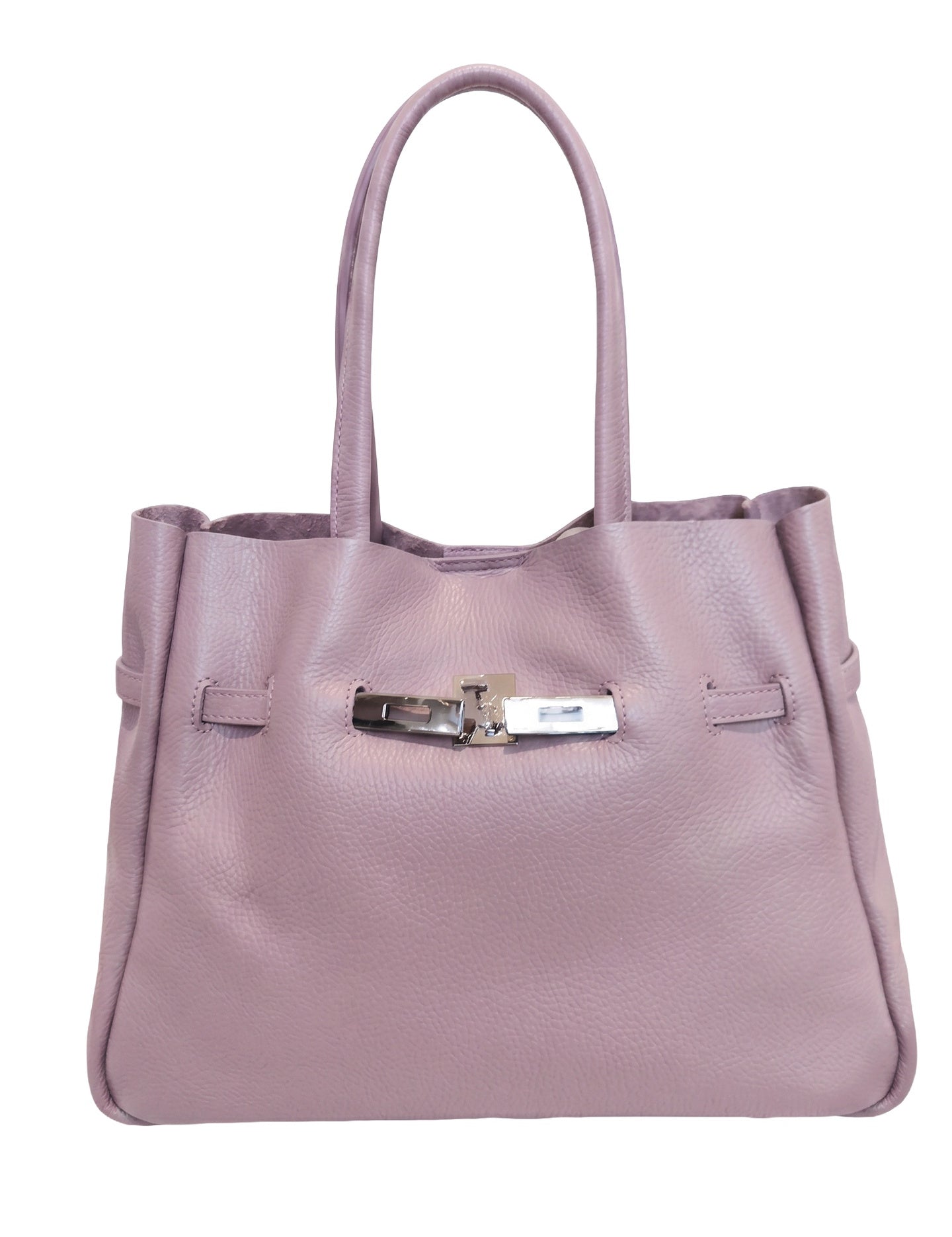 Borsa a Tracolla in Dollaro Leather Rosa