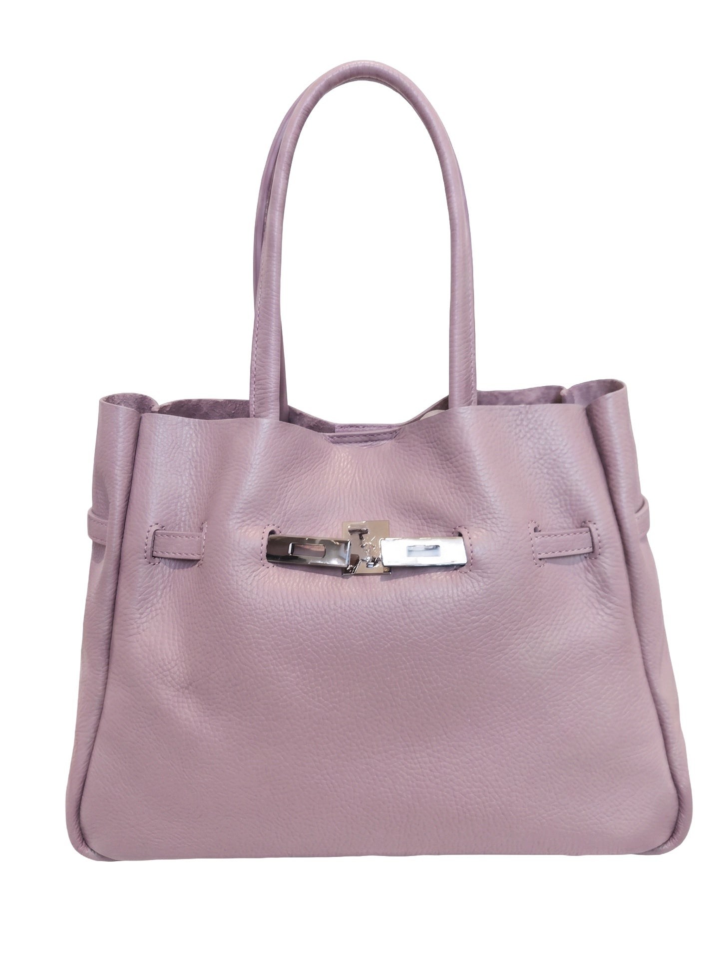 Borsa a Tracolla in Dollaro Leather Rosa