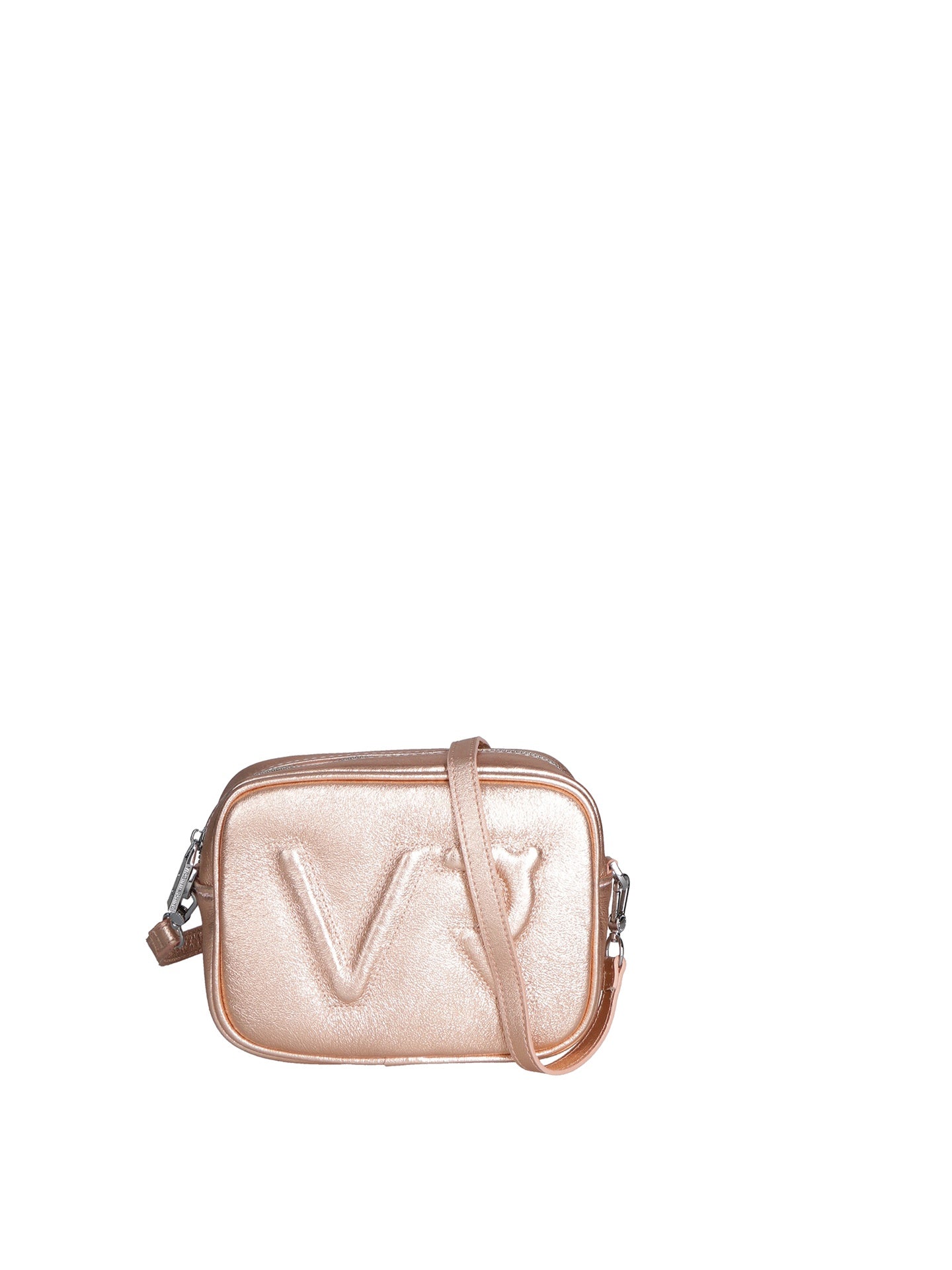 Borsa a Tracolla in Genuine Printed Suede Leather Rosa