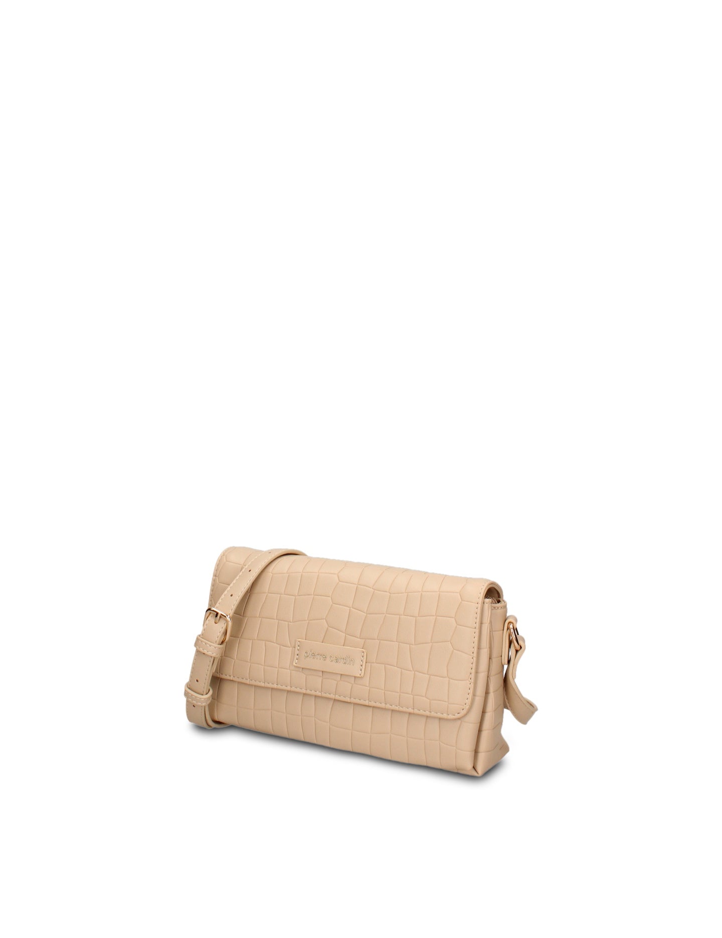 Borsa a Tracolla in Pelle Vegana Beige Pierre Cardin