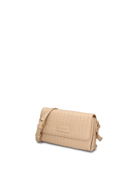Borsa a Tracolla in Pelle Vegana Beige