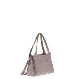 Borsa a Spalla in Vera Pelle Taupe