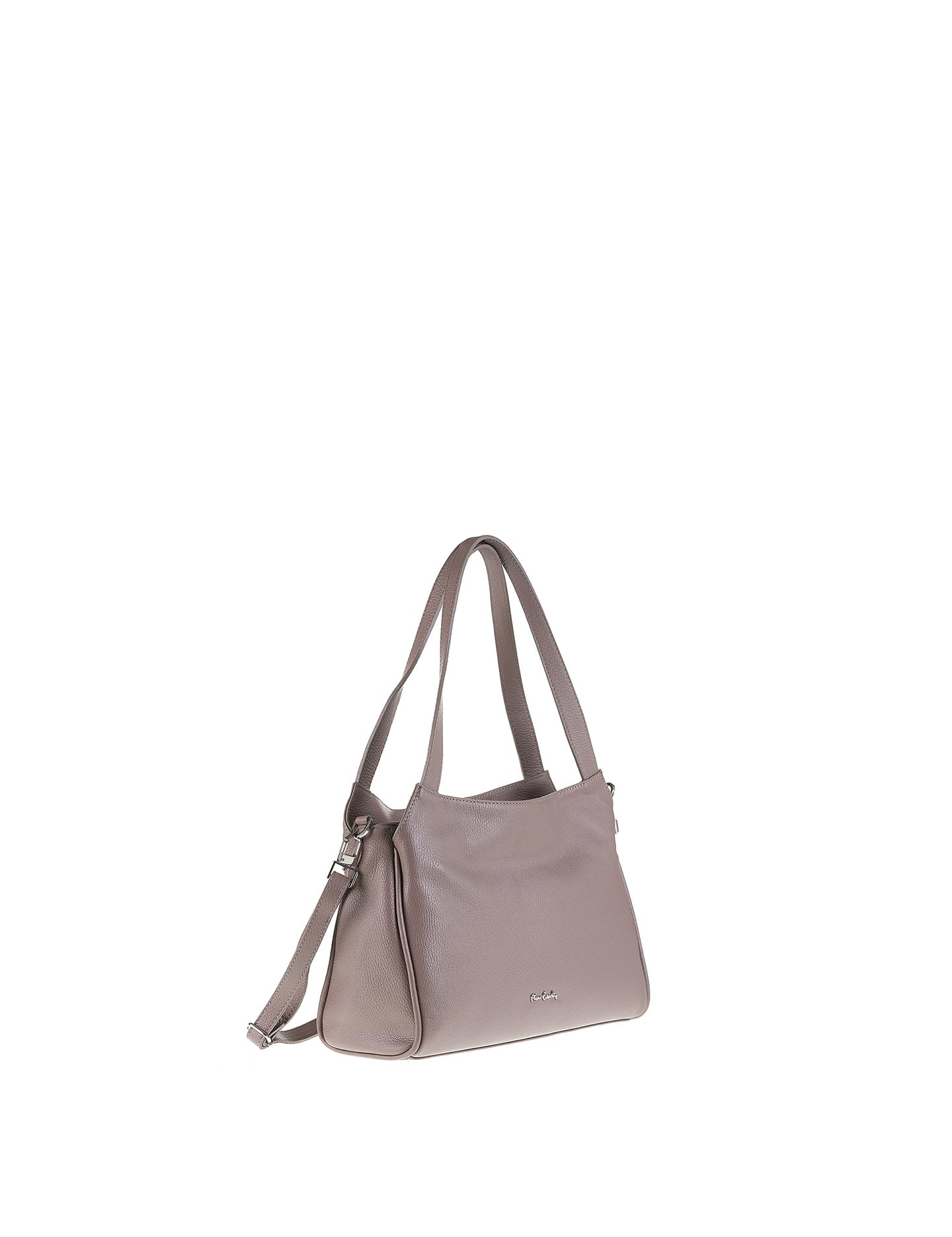 Borsa a Spalla in Vera Pelle Taupe