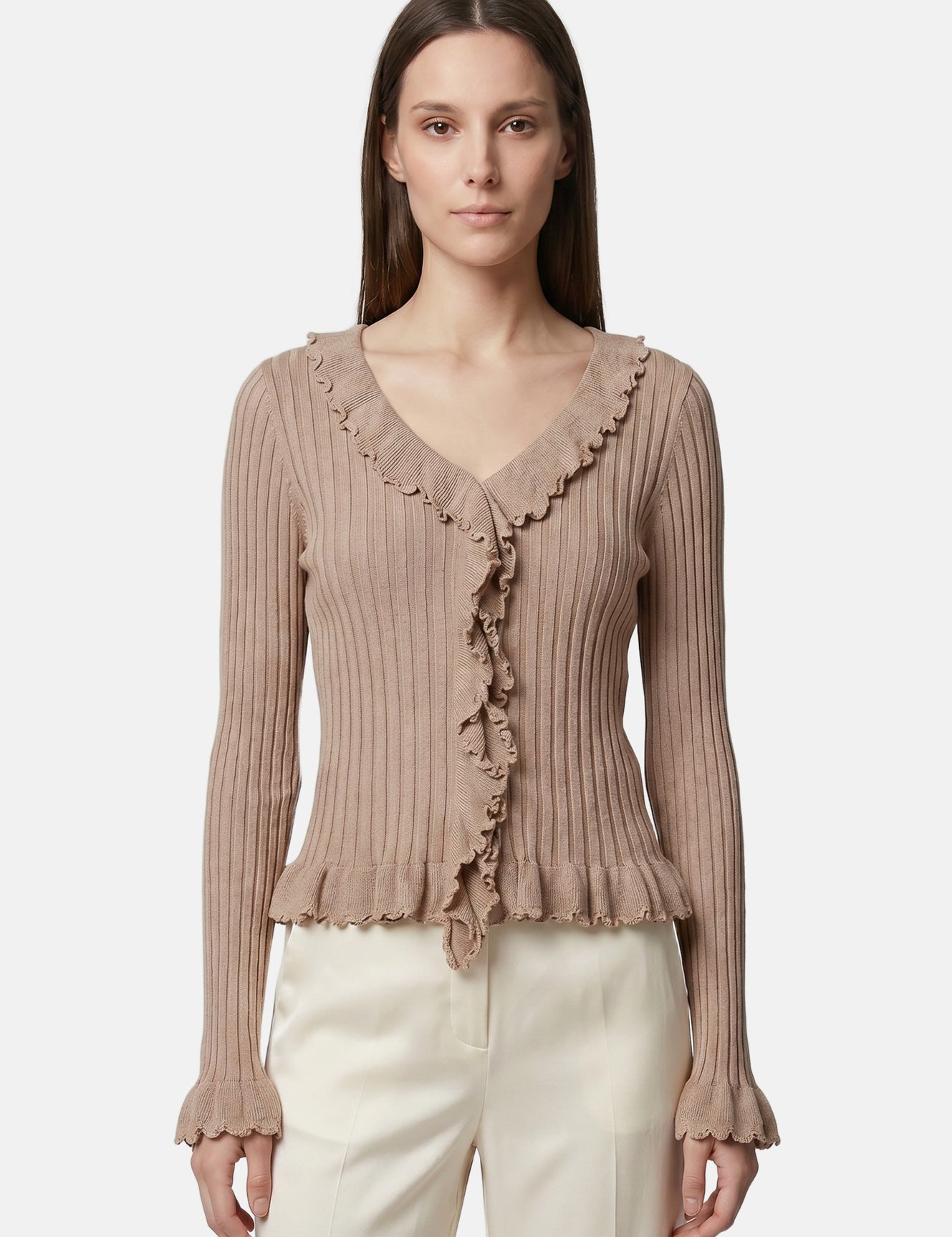 Vestito in Poliestere Taupe Roberta Rossi