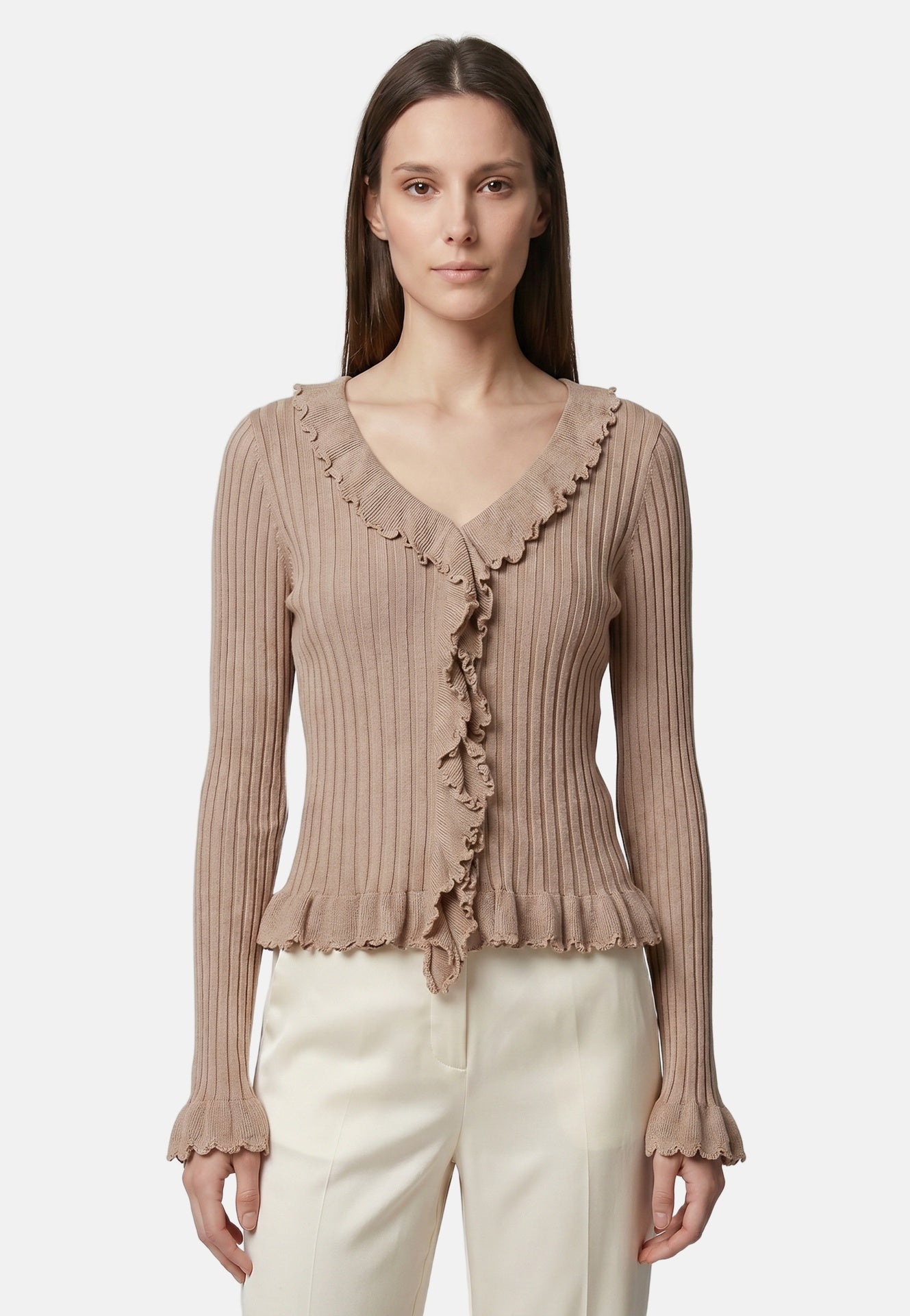 Vestito in Poliestere Taupe Roberta Rossi