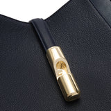 Dark Blue Leather Shoulder Bag