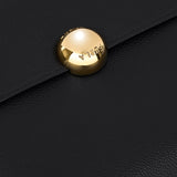 Schwarze Lederhandtasche