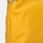 Borsa a Spalla in Dollaro Leather Giallo