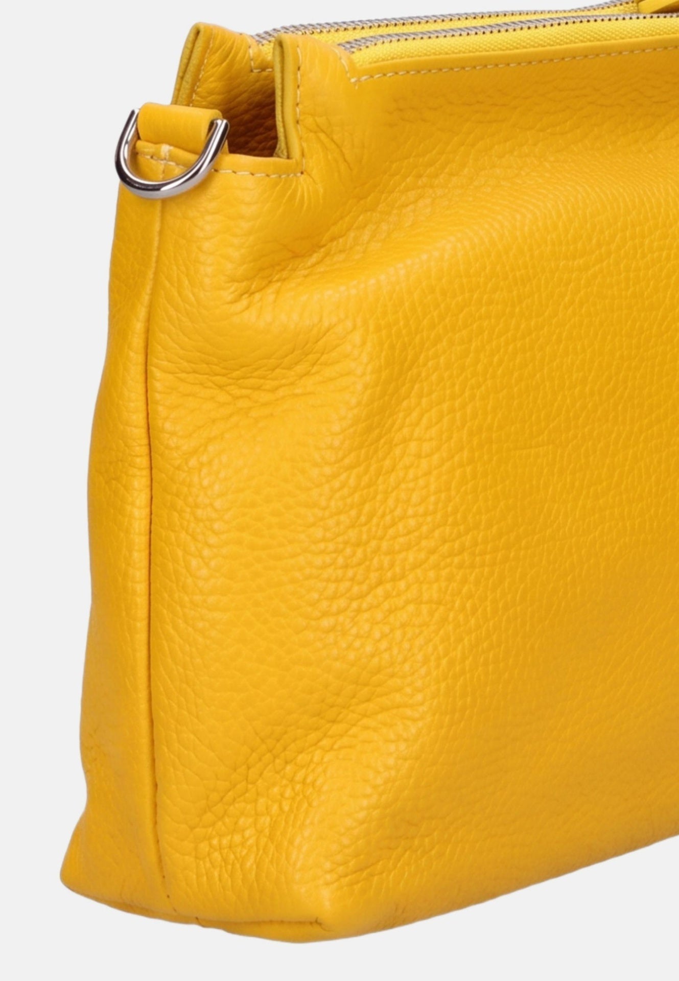 Borsa a Spalla in Dollaro Leather Giallo