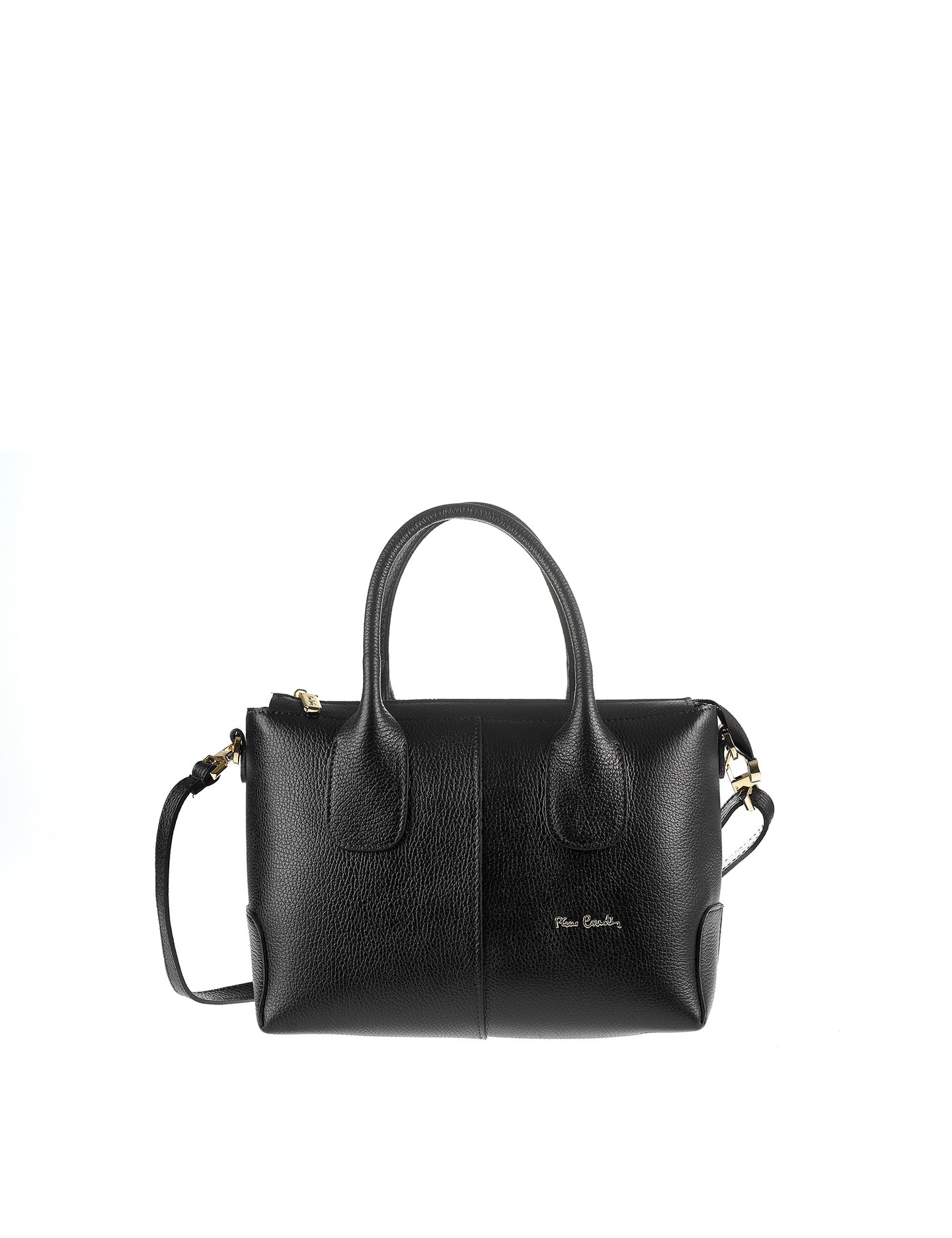 Borsa a Mano in Vera Pelle Nero Pierre Cardin