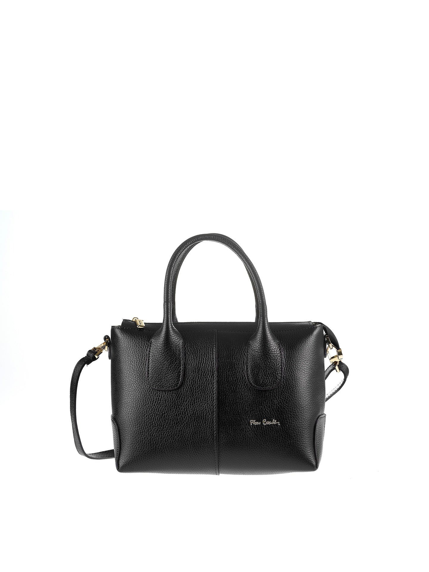 Borsa a Mano in Vera Pelle Nero Pierre Cardin