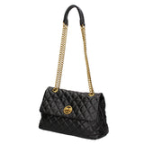 Blaue Schultertasche