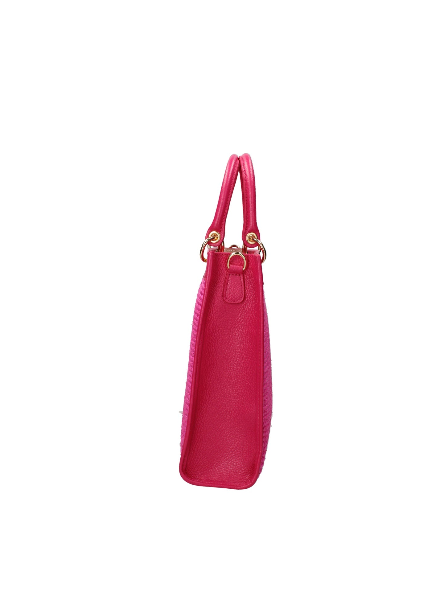 Borsa a Mano in Pelle Fucsia