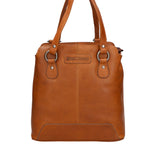 Borsa a Spalla Convertibile in Zaino in Vera Pelle Marrone
