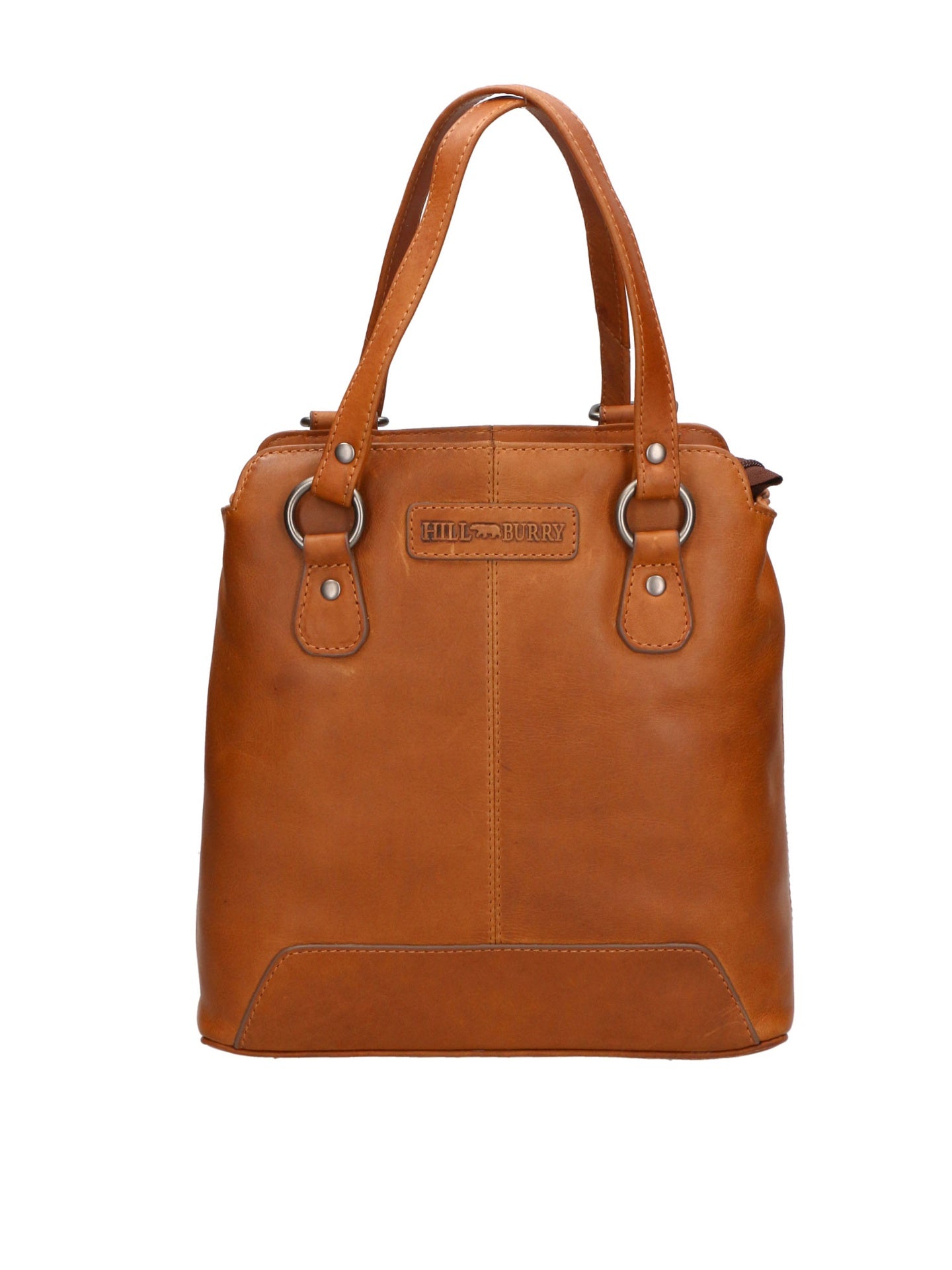 Borsa a Spalla Convertibile in Zaino in Vera Pelle Marrone