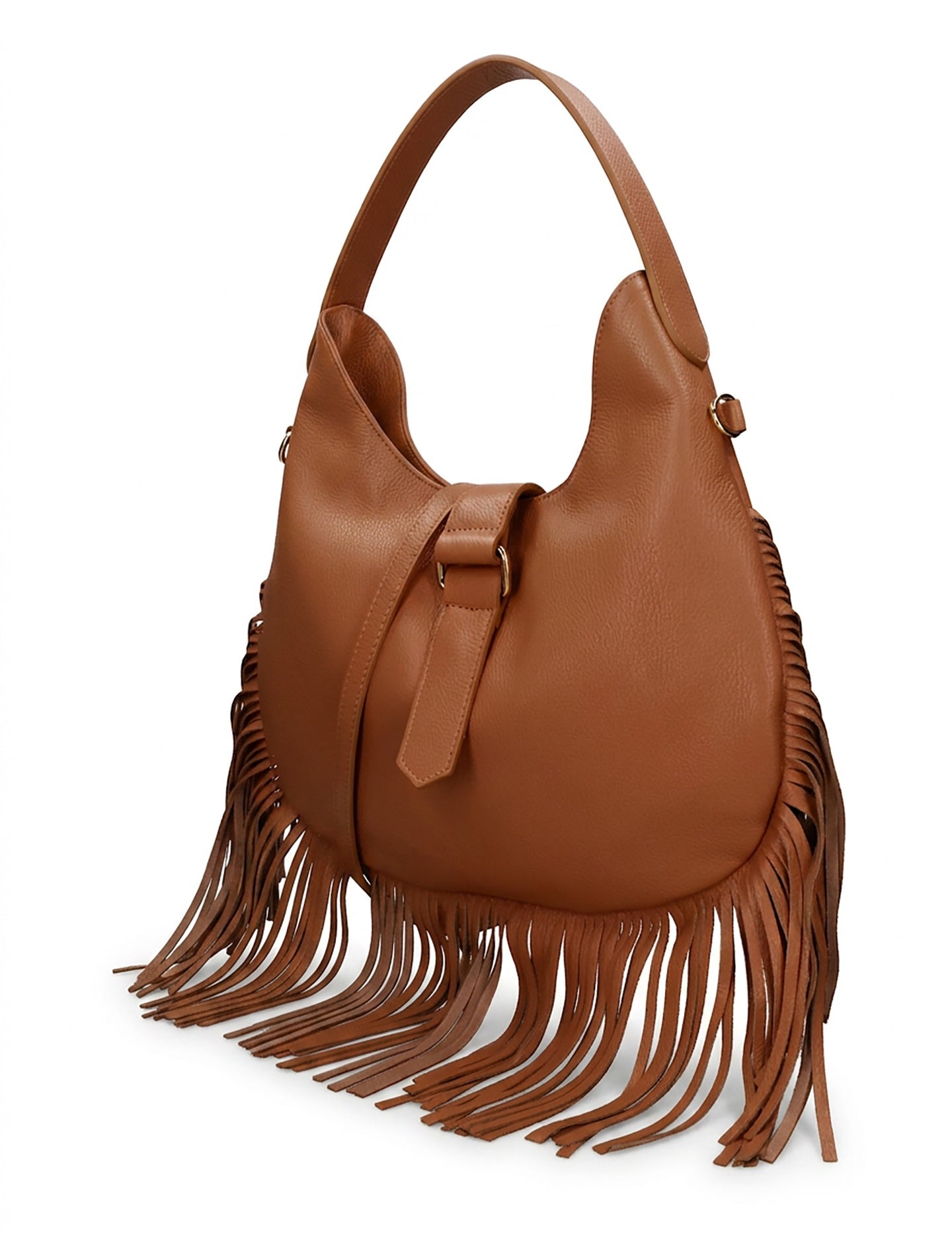 Borsa a Mano in Dollaro Leather Cognac