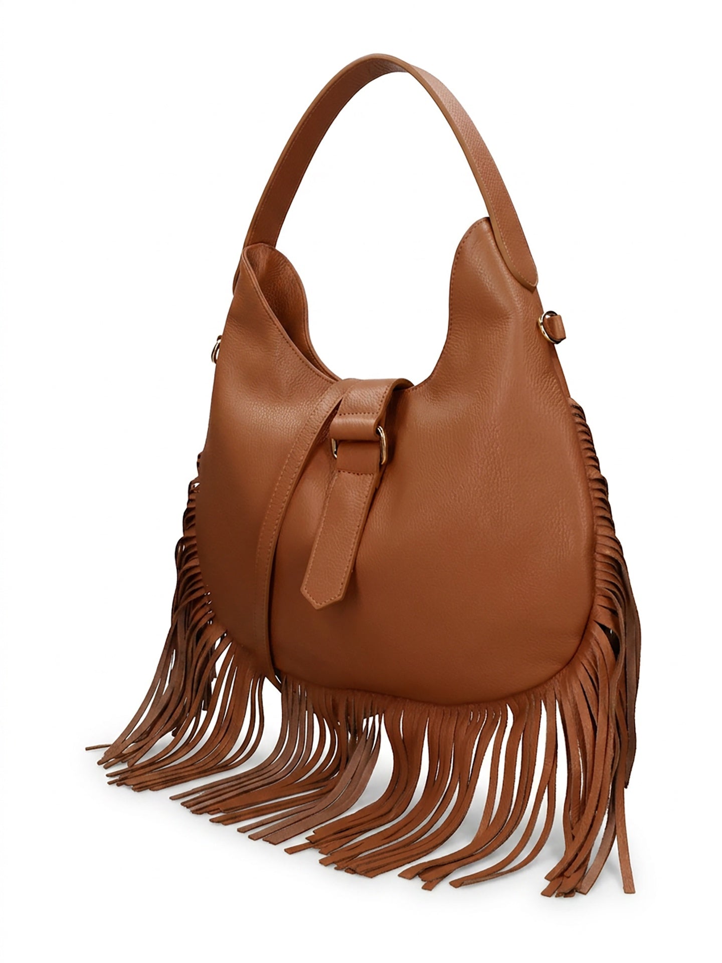 Borsa a Mano in Dollaro Leather Cognac