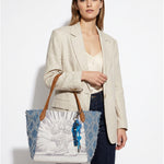 Borsa a Mano in Pelle Vegana Blu
