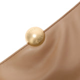 Taupe Leather Shoulder Bag