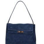 Borsa a Mano in Vera Pelle Blu Jeans Chiara Ferretti
