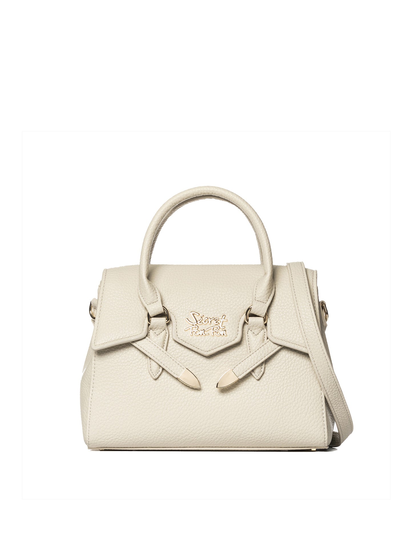 Borsa a Mano in Polyurethane Panna