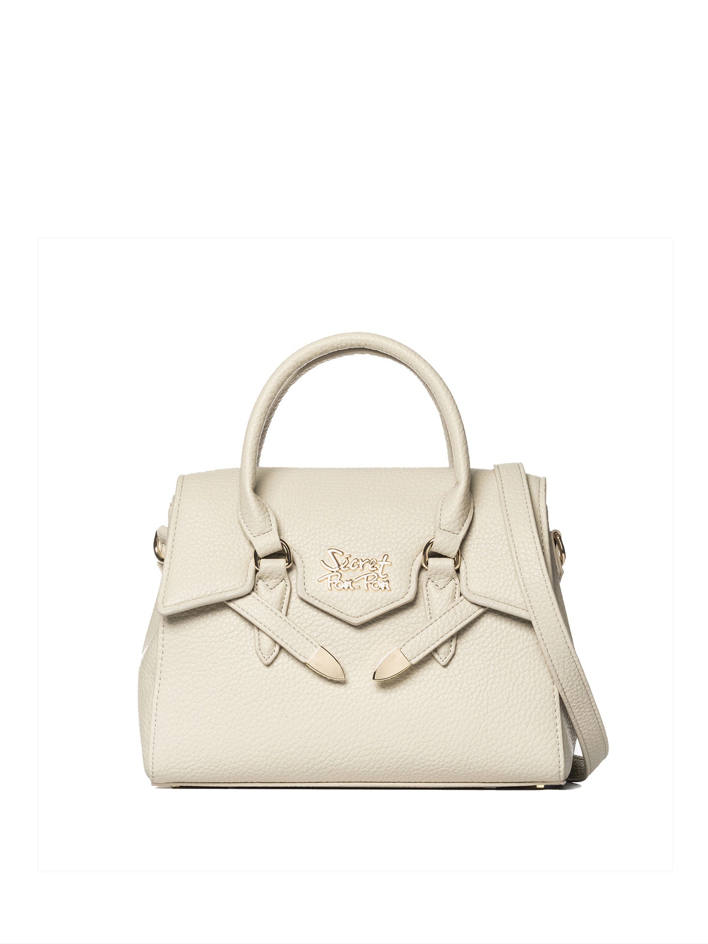 Borsa a Mano in Polyurethane Panna