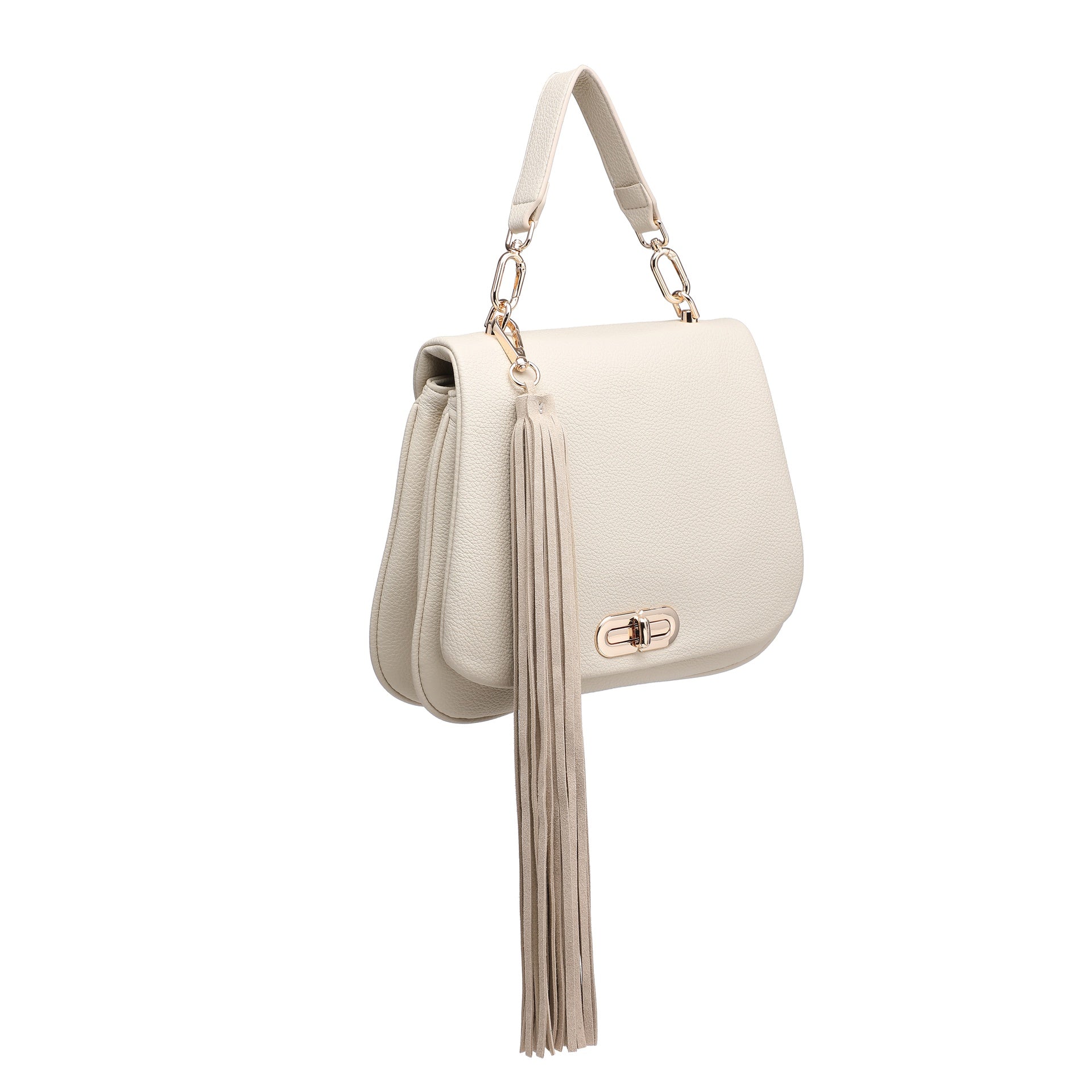 Borsa a Mano in Polyurethane Beige