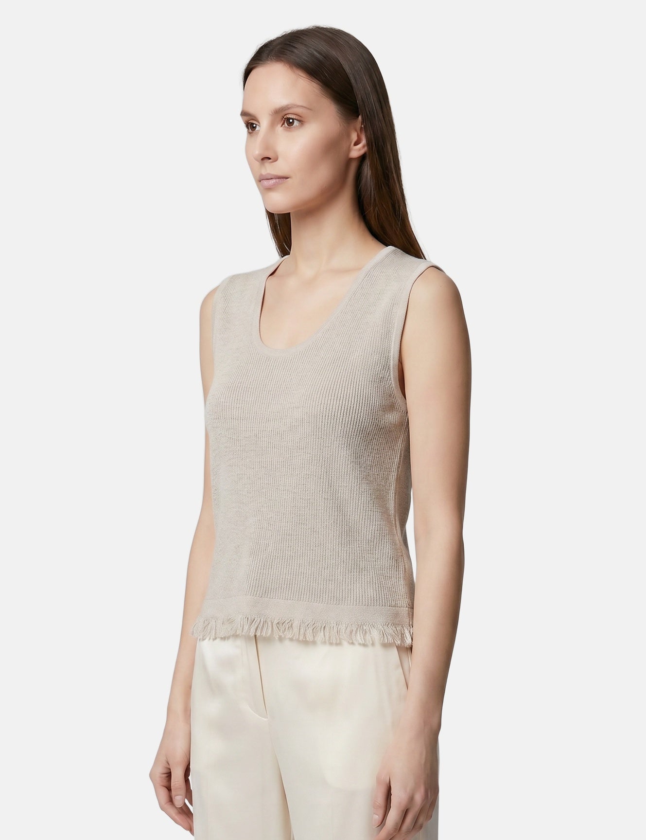 Vestito in Poliestere Beige