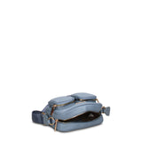 Borsa a Tracolla in Pelle Vegana Blu Jeans